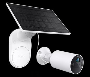 TP-Link Tapo A200 solar panel for continuous power to Tapo battery cameras, made with monocrystalline silicon for efficient solar energy capture.