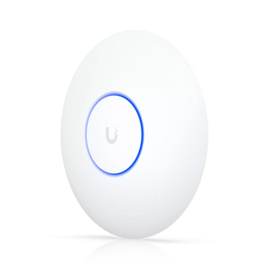 Compact, ceiling-mounted Ubiquiti UniFi WiFi 7 Lite access point (U7-Lite) with a 2.5 GbE uplink for high-speed wireless connectivity.