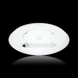 Compact, ceiling-mounted Ubiquiti UniFi WiFi 7 Lite access point (U7-Lite) with a 2.5 GbE uplink for high-speed wireless connectivity.