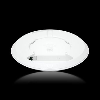 Compact, ceiling-mounted Ubiquiti UniFi WiFi 7 Lite access point (U7-Lite) with a 2.5 GbE uplink for high-speed wireless connectivity.