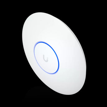 Compact, ceiling-mounted Ubiquiti UniFi WiFi 7 Lite access point (U7-Lite) with a 2.5 GbE uplink for high-speed wireless connectivity.