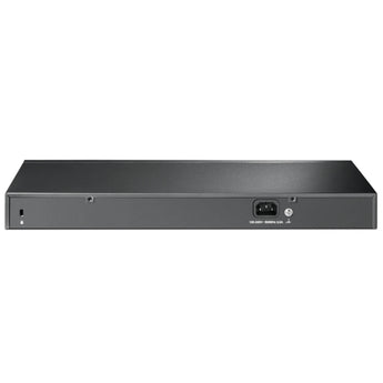 TP-Link Omada TL-SG1218MPE: 20-port Gigabit switch with 16 PoE+ ports and 2 SFP slots, rack-mountable for easy network expansion.