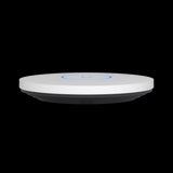 Ubiquiti UniFi U7 Pro XG ceiling-mounted access point. White, round design with multiple Ethernet ports for high-speed WiFi 7 connectivity.