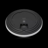 Ubiquiti UniFi U7 Pro XG ceiling-mounted access point. White, round design with multiple Ethernet ports for high-speed WiFi 7 connectivity.