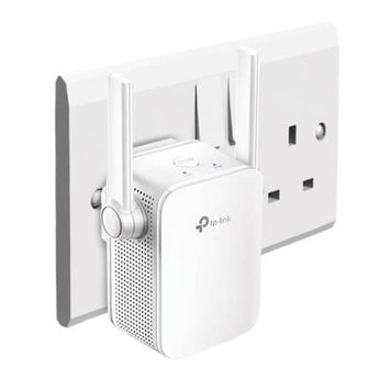 TP-Link WA855RE Wi-Fi Range Extender with external antennas extending wireless network coverage up to 300Mbps. Simple setup.