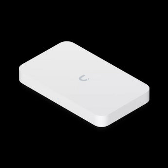 Ubiquiti UniFi Gateway Fiber (UXG-Fiber): Compact desktop gateway with 10G SFP+ port and integrated 4-port 2.5 GbE switch.