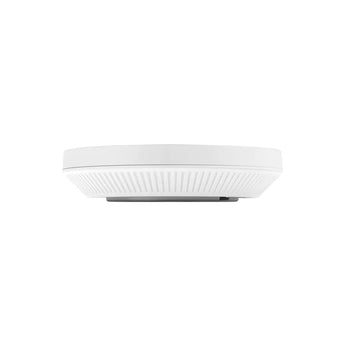 TP-Link EAP653 AX3000 ceiling mount WiFi 6 access point. White, round, slim design for optimal wireless coverage in business environments.