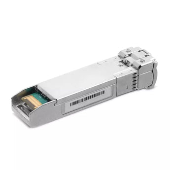 TP-Link TL-SM5110-LR, a 10GBase-LR SFP+ transceiver with LC connector, enabling 10G Ethernet over single-mode fiber up to 10km.