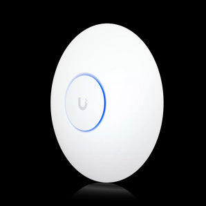Ubiquiti UniFi U7-LR: A compact, ceiling-mountable WiFi 7 access point with extended range for seamless wireless connectivity.