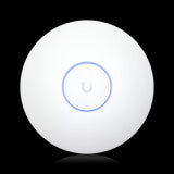 Ubiquiti UniFi U7-LR: A compact, ceiling-mountable WiFi 7 access point with extended range for seamless wireless connectivity.