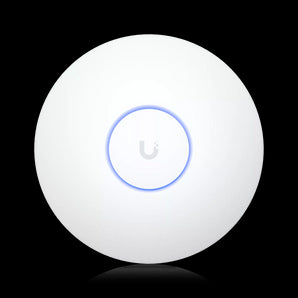 Ubiquiti UniFi U7-LR: A compact, ceiling-mountable WiFi 7 access point with extended range for seamless wireless connectivity.