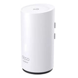 TP-Link Deco X50-Outdoor: White, weather-resistant mesh WiFi 6 unit with dual Gigabit PoE ports for indoor/outdoor whole home coverage.