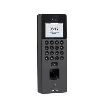 SenseFace-2A access control device with face and fingerprint recognition, featuring a screen, camera, and fingerprint scanner, WiFi enabled.