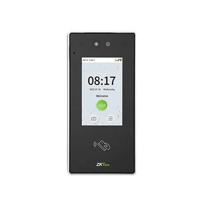 ZKTeco SpeedFace-V4L Pro: Access control device featuring face, fingerprint, card, and password authentication with integrated WiFi.