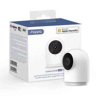 Aqara Hub Camera G2H Pro: A compact security camera and smart home hub with two-way audio and local video storage via SD card.