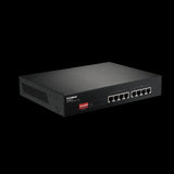 Edimax 8 Port PoE Switch (ED-ES1008Pv2) providing both power and ethernet connectivity for up to eight devices simultaneously.