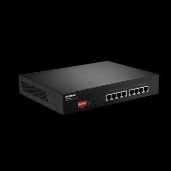 Edimax 8 Port PoE Switch (ED-ES1008Pv2) providing both power and ethernet connectivity for up to eight devices simultaneously.