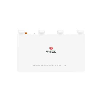 VSOL V2804AX30-A xPON ONU/ONT with WiFi 6. Features 4 Gigabit Ethernet ports and SC/UPC connector for high-speed fiber access.