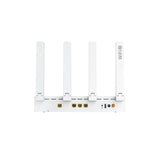 VSOL V2804AX30-A xPON ONU/ONT with WiFi 6. Features 4 Gigabit Ethernet ports and SC/UPC connector for high-speed fiber access.