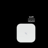 Ubiquiti Enterprise WiFi 7 Access Point E7. Indoor access point with 10 GbE uplink and redundant GbE port for high availability.