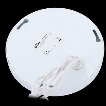 Uniview UNV 12MP Fisheye Dome IP Camera providing a 360-degree view. Vandal-resistant dome with infrared for night vision.