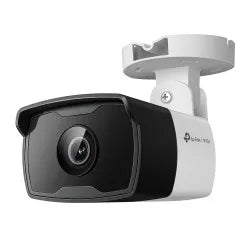 TP-Link VIGI C340I-4 outdoor bullet camera with infrared, providing 4MP surveillance, AI human/vehicle detection, and weatherproof security.