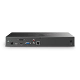 TP-Link VIGI NVR2016H: 16-channel network video recorder with 4K HDMI output and optional PoE+ ports for security cameras.