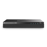 TP-Link VIGI NVR2016H-16MP: 16-channel PoE+ network video recorder with 4K HDMI output for high-resolution surveillance footage.