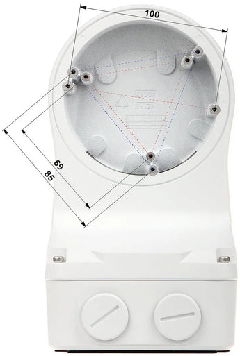 UNV TR-JB07/WM03-G-IN-V2: Wall mounting bracket for Uniview fixed dome, mini fix-dome, and plastic turret cameras. Outdoor installation.