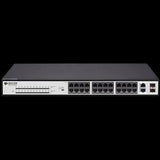 BDCOM S1226-24P 24-port POE switch with 2 Gigabit combo ports providing network connectivity and power for devices.
