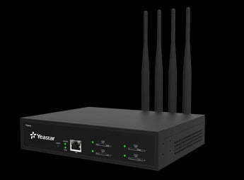 Yeastar TG400L: 4-port 4G LTE VoIP gateway providing secure and reliable wireless VoIP connectivity. Features security enhancements like firewall & TLS.
