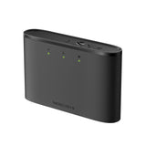 Mercusys MT110 4G LTE Mobile Wi-Fi Hotspot providing portable internet access. Small, black device with Mercusys logo.