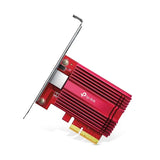 TP-Link TX401 10 Gigabit PCIe network adapter card for high-speed data transfer and gaming; provides up to 10Gbps connection.