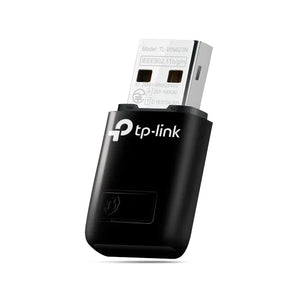 TP-Link TL-WN823N mini USB Wi-Fi adapter providing a wireless connection for laptops and desktops, ensuring fast 300Mbps speeds.