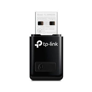 TP-Link TL-WN823N mini USB Wi-Fi adapter providing a wireless connection for laptops and desktops, ensuring fast 300Mbps speeds.