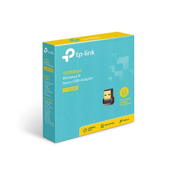 TP-Link TL-WN725N nano-sized USB Wi-Fi adapter for connecting laptops or desktops to wireless networks, providing 150Mbps speeds.