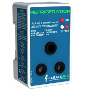 Clearline CL-PLUG-APP appliance surge protector. Compact design with status monitoring, providing economical surge and lightning protection.