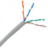 500m roll of black, outdoor-rated Essential CAT5 UV Ethernet cable. CCA SF/TP construction, designed for weather-resistant network installations.