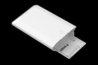 Teltonika OTD140 outdoor 4G LTE router with dual SIM slots and PoE, encased in a rugged IP55-rated housing for weather protection.