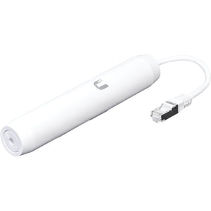 Ubiquiti INS-3AF-O-G outdoor PoE converter transforming 802.3af to 24V for powering remote devices. Gigabit Ethernet ports.