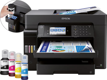 Epson EcoTank Pro M15180 A3 mono all-in-one printer with Wi-Fi and Ethernet connectivity for business use.