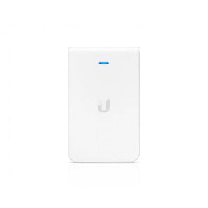Ubiquiti UniFi UAP-IW-HD: a wall-mounted WiFi 5 access point with 6 spatial streams and a 4-port switch for in-room connectivity.