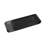 Kingston DataTraveler 70 128GB USB-C flash drive, USB 3.2 Gen 1, compact and lightweight.