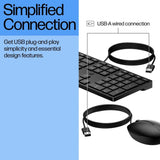 HP Wired 320MK keyboard and mouse combo connected via USB