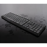 Logitech MK235 wireless keyboard and mouse combo in black. Includes USB receiver, full-size keyboard and optical mouse.