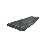Logitech MK235 wireless keyboard and mouse combo in black. Includes USB receiver, full-size keyboard and optical mouse.