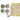 Acconet PCB Stud Kit: Four PCB studs with mounting tape and screws, used for securely mounting printed circuit boards.