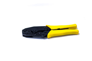 ARF195 Crimping Tool, compatible with all connector types for coax cables. Essential for terminating connectors on various cable sizes.