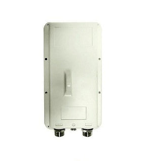 RADWIN GSU outdoor GPS sync unit. Silver casing with antenna for reliable network synchronization via GPS.