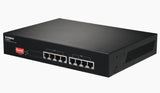 Edimax 8 Port PoE Switch (ED-ES1008Pv2) providing both power and ethernet connectivity for up to eight devices simultaneously.